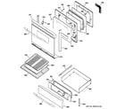 GE JGB908SEK3SS door & drawer parts diagram