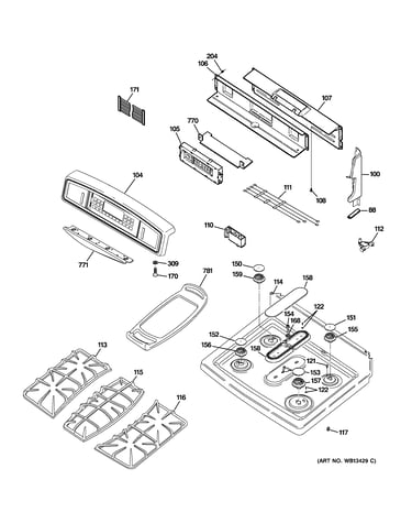 Control panel & cooktop
