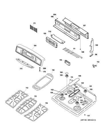 Control panel & cooktop