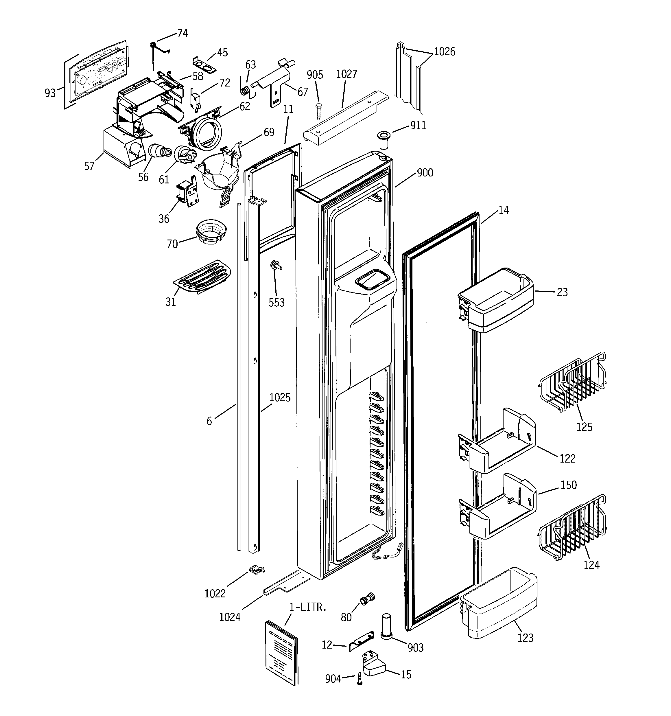 Freezer door