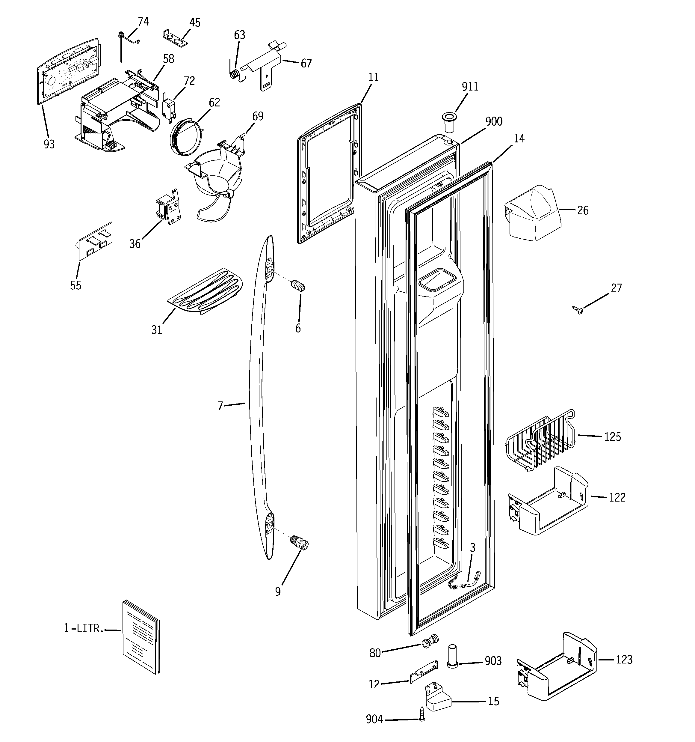 Freezer door