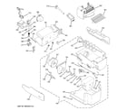 GE PSF26MGSCBB ice maker & dispenser diagram