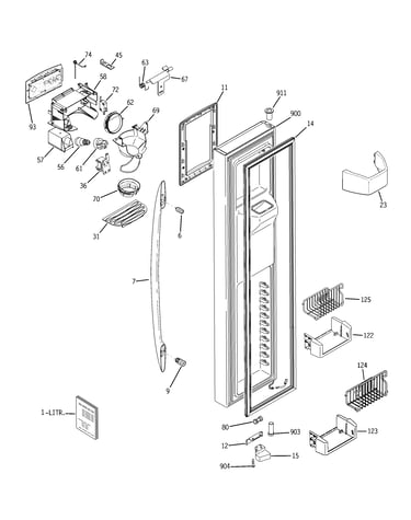 Freezer door