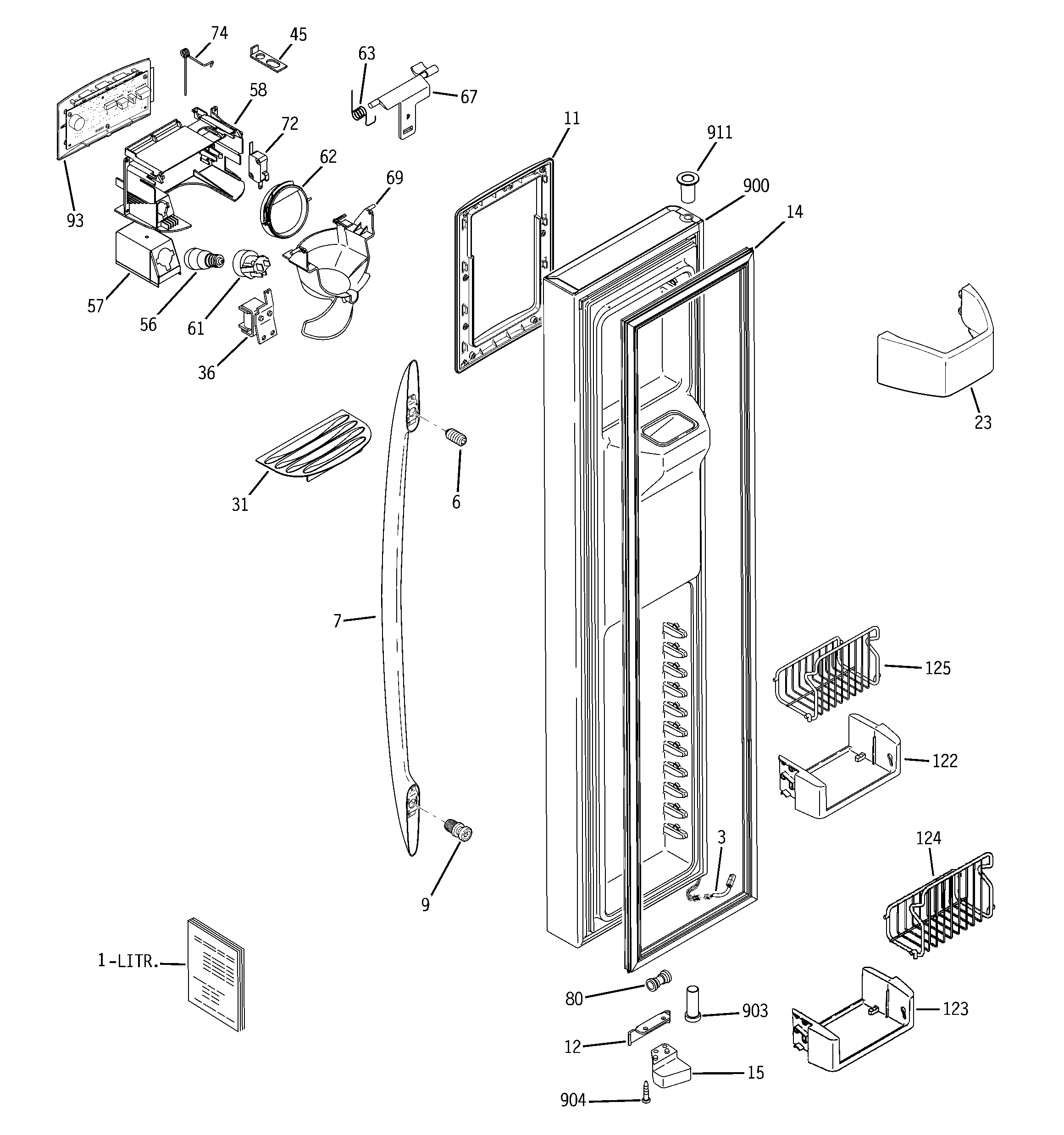 Freezer door