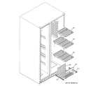 GE DSS25KSRESS freezer shelves diagram
