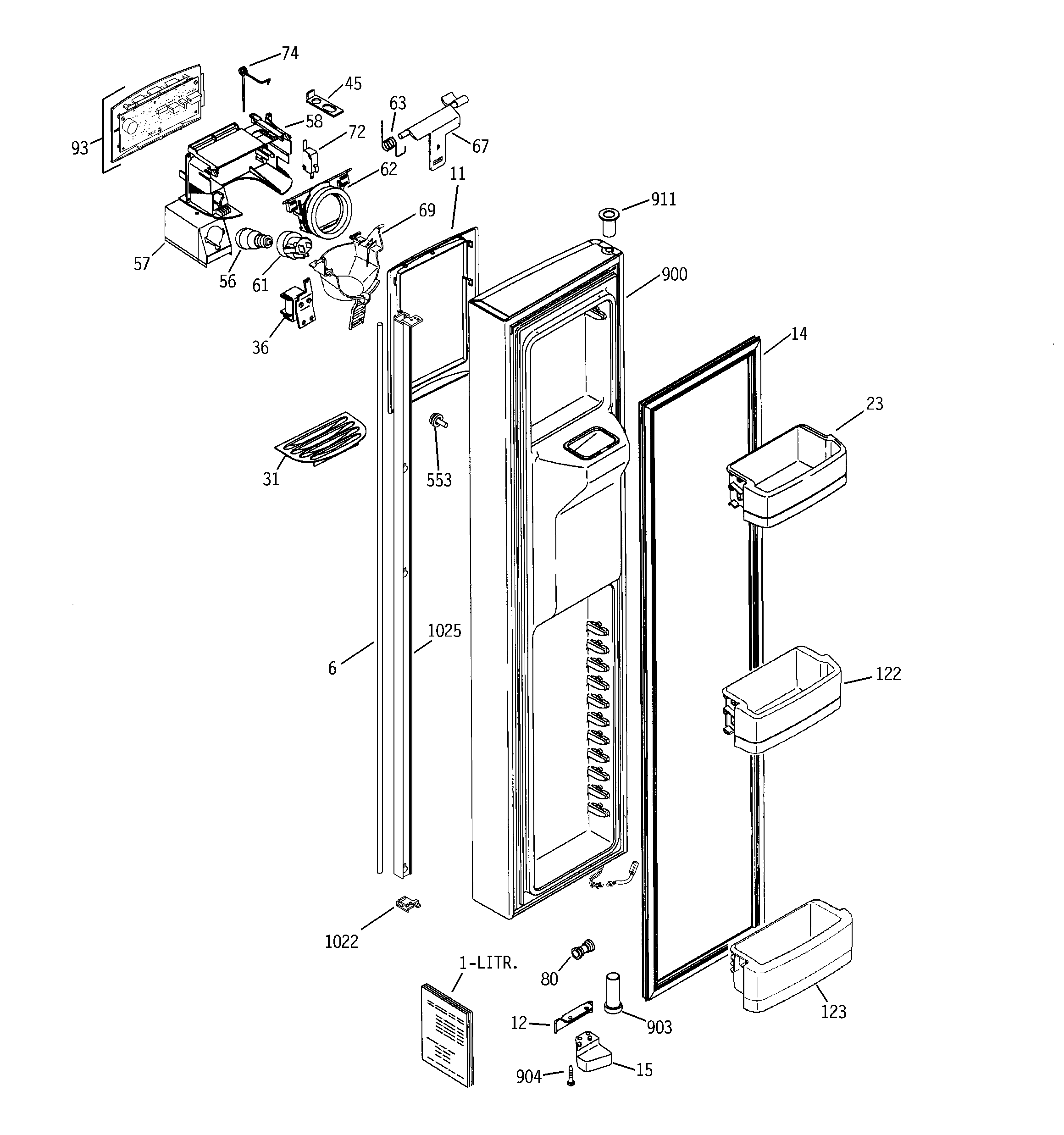 Freezer door