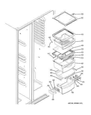 Fresh food shelves