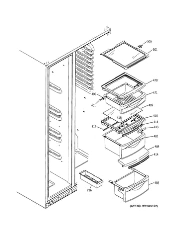 Fresh food shelves