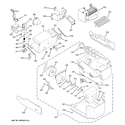 GE PSC25MGSBBB ice maker & dispenser diagram