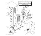 GE PSC25MSSBSS freezer section diagram