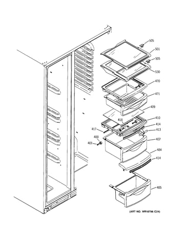 Fresh food shelves