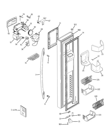 Freezer door