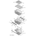 GE PSS29NHSBBB freezer shelves diagram
