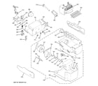 GE PSS29NHSBBB ice maker & dispenser diagram