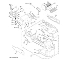 GE PST26SHRESS ice maker & dispenser diagram