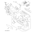 GE ESF25LGREWW ice maker & dispenser diagram