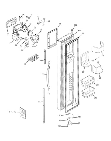 Freezer door