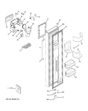 Freezer door