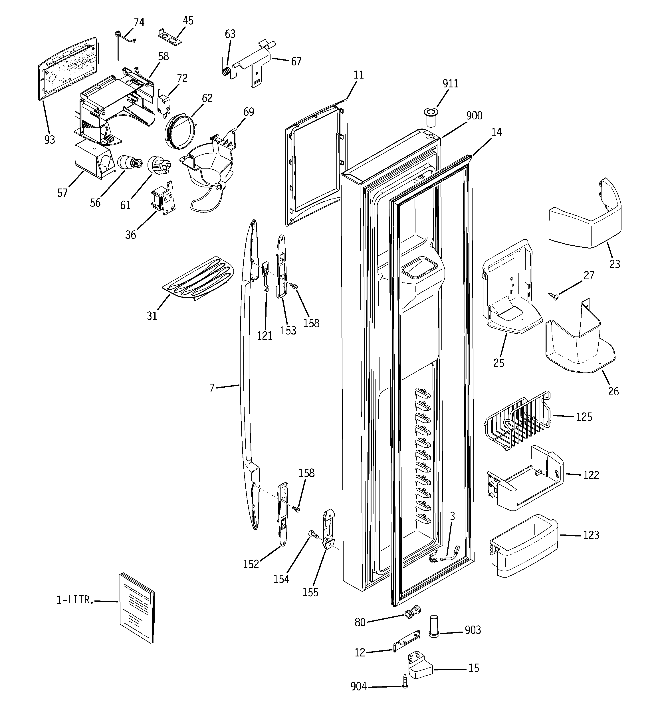Freezer door