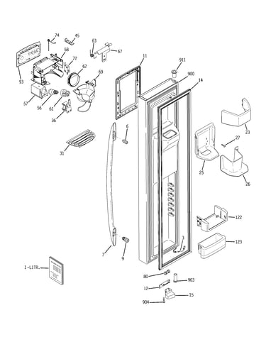 Freezer door