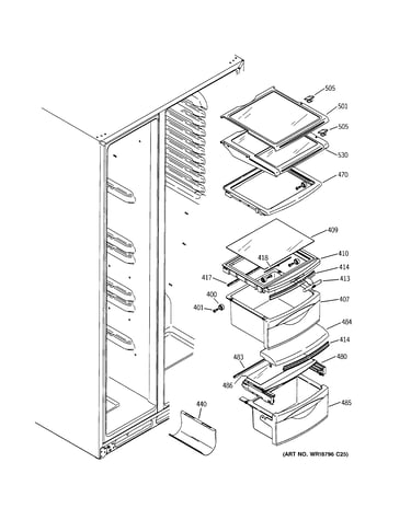 Fresh food shelves