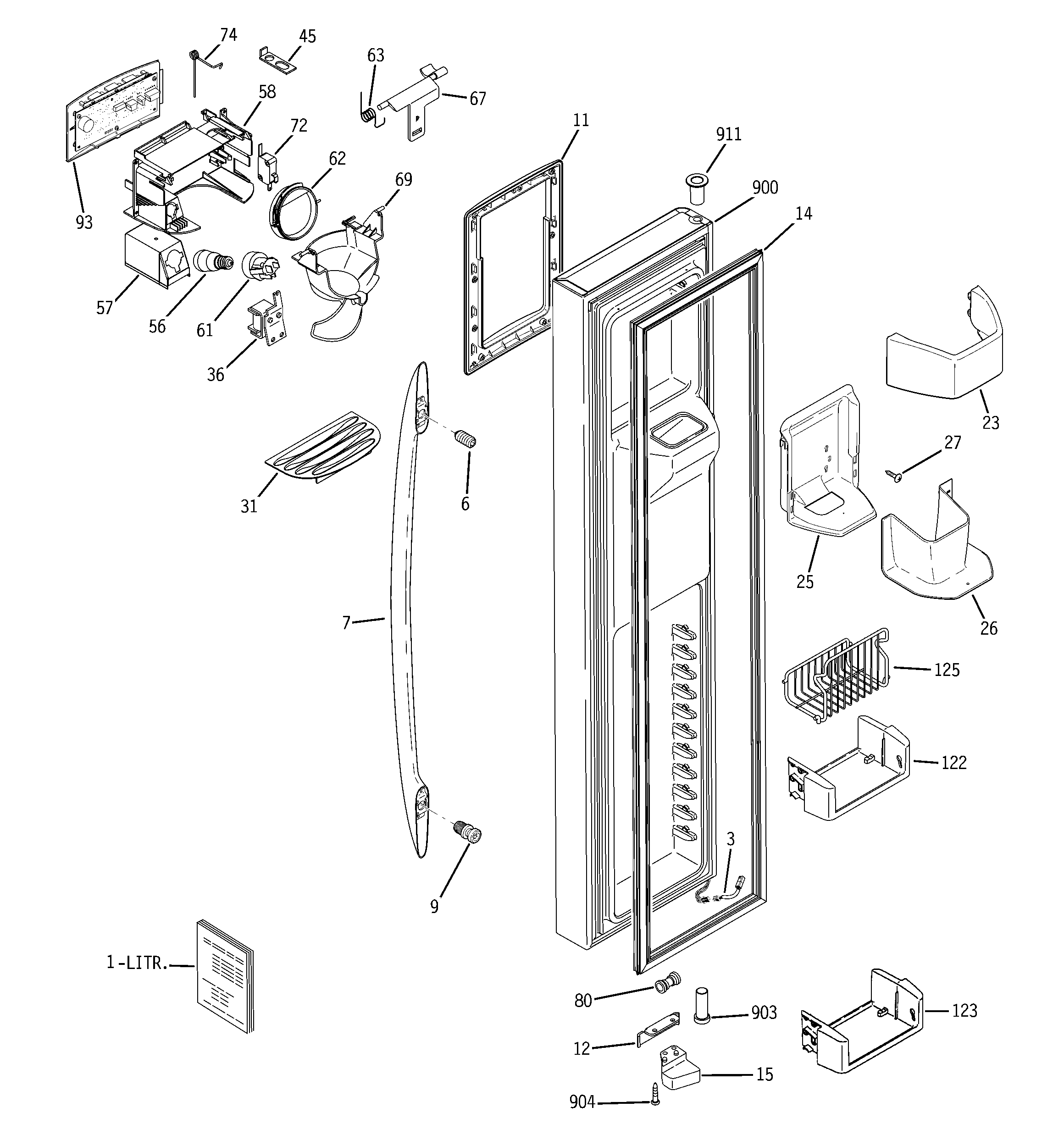 Freezer door