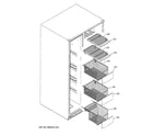 GE PSW26MSRESS freezer shelves diagram