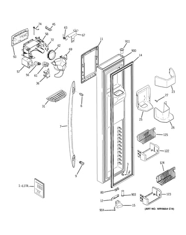 Freezer door