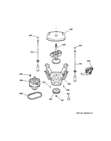 Suspension, pump & drive components
