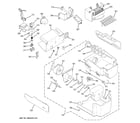 GE PCF25PGSCBB ice maker & dispenser diagram