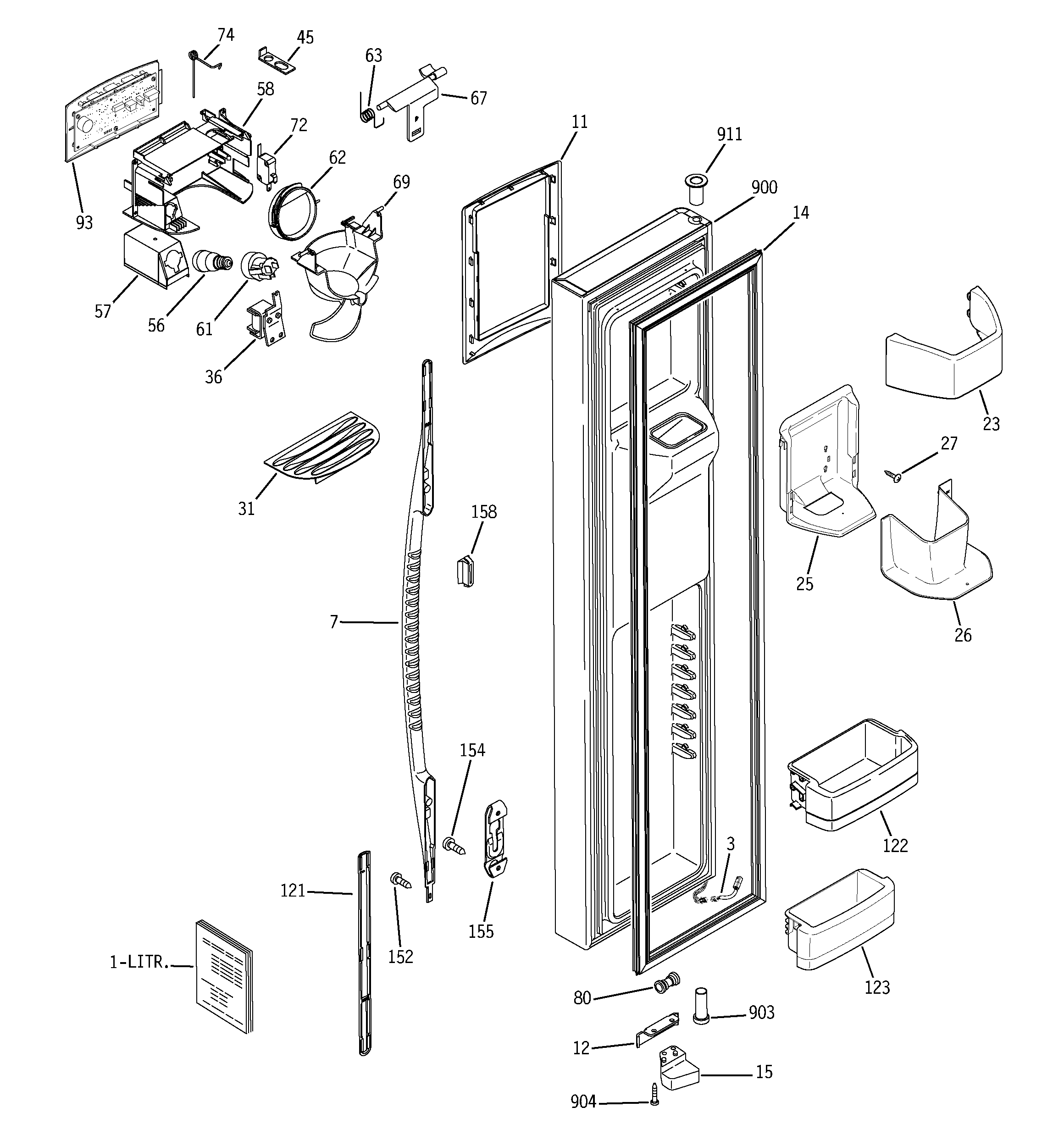 Freezer door