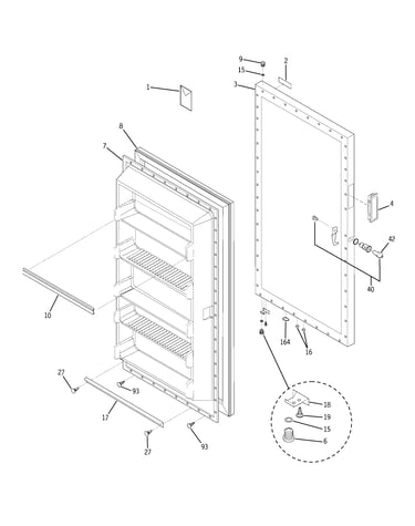 Freezer door