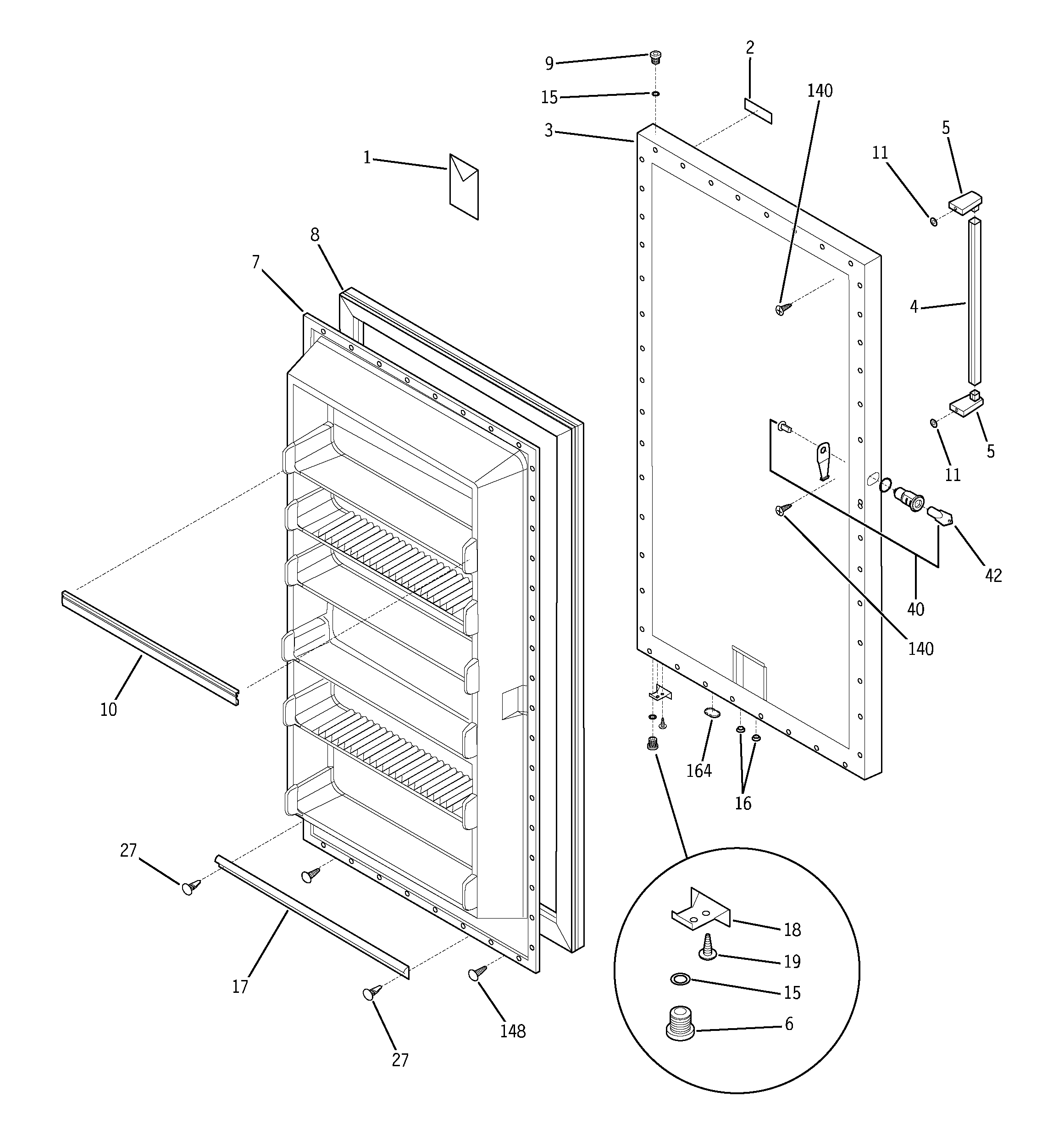 Freezer door