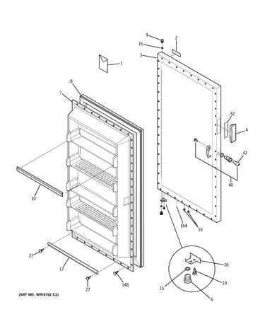 Freezer door