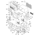 GE AJCH10ACBW1 cabinet & components diagram