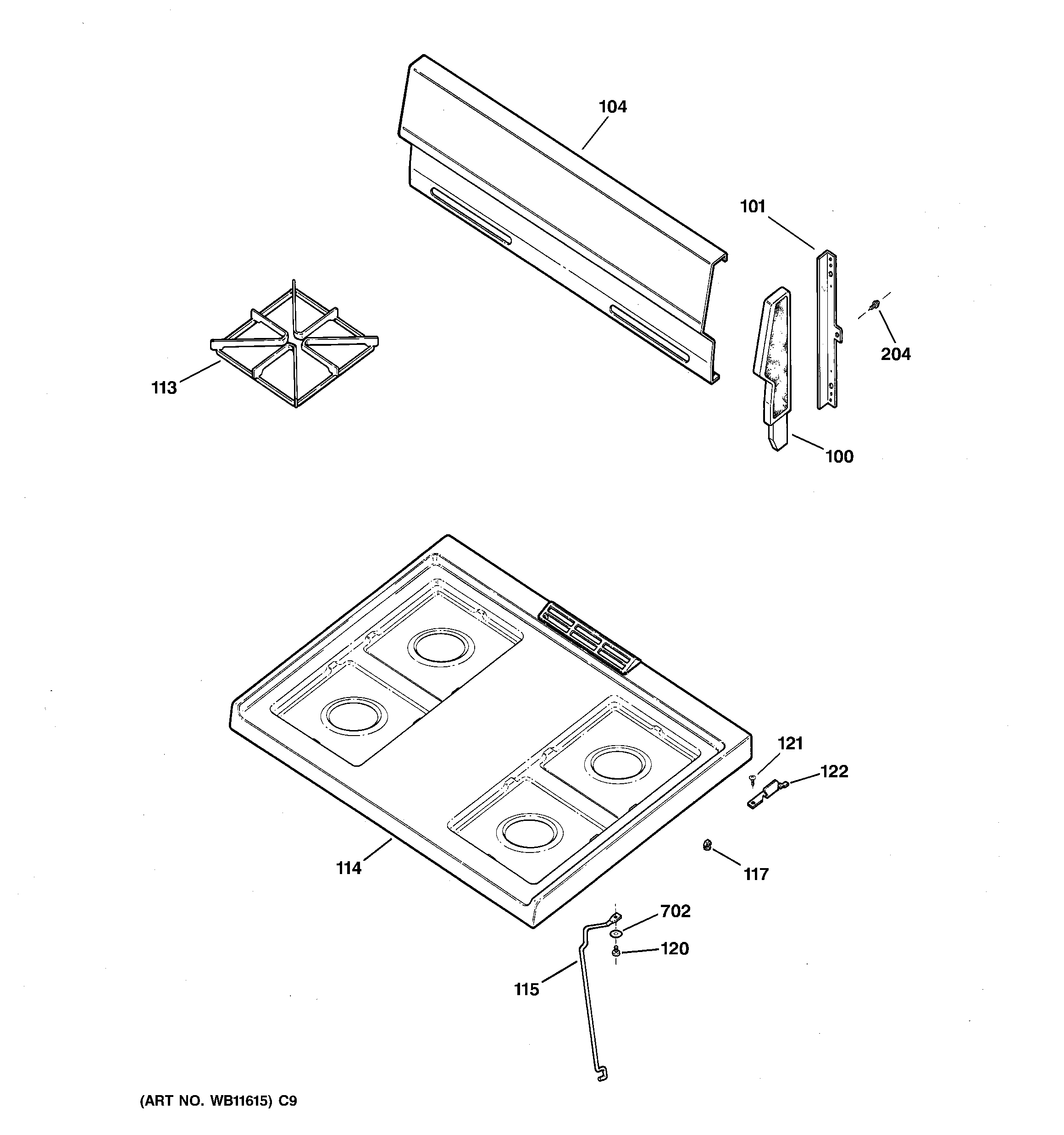 CONTROL PANEL & COOKTOP