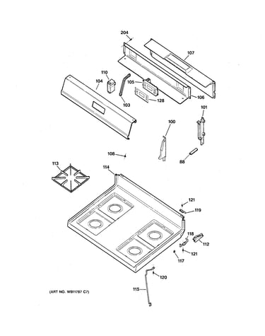Control panel & cooktop