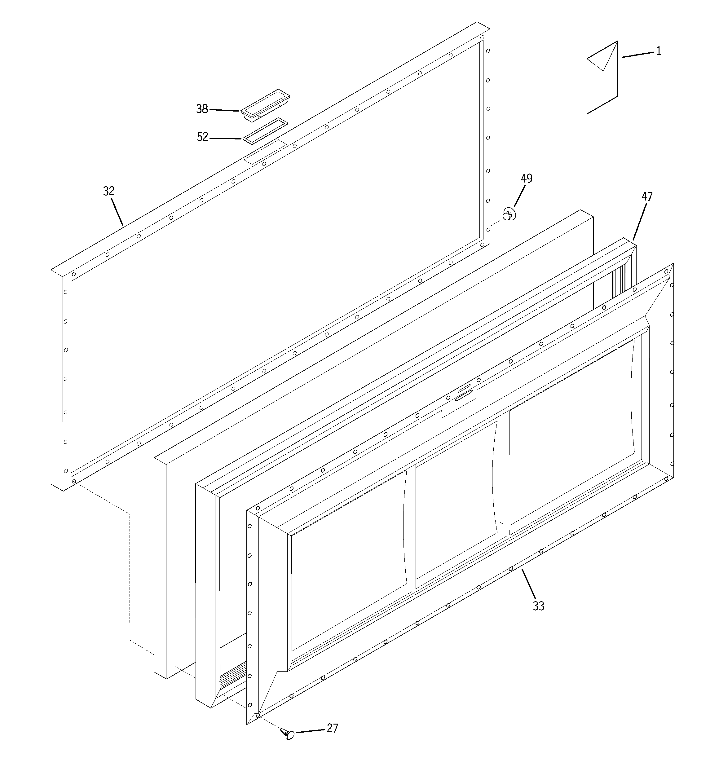 Freezer door