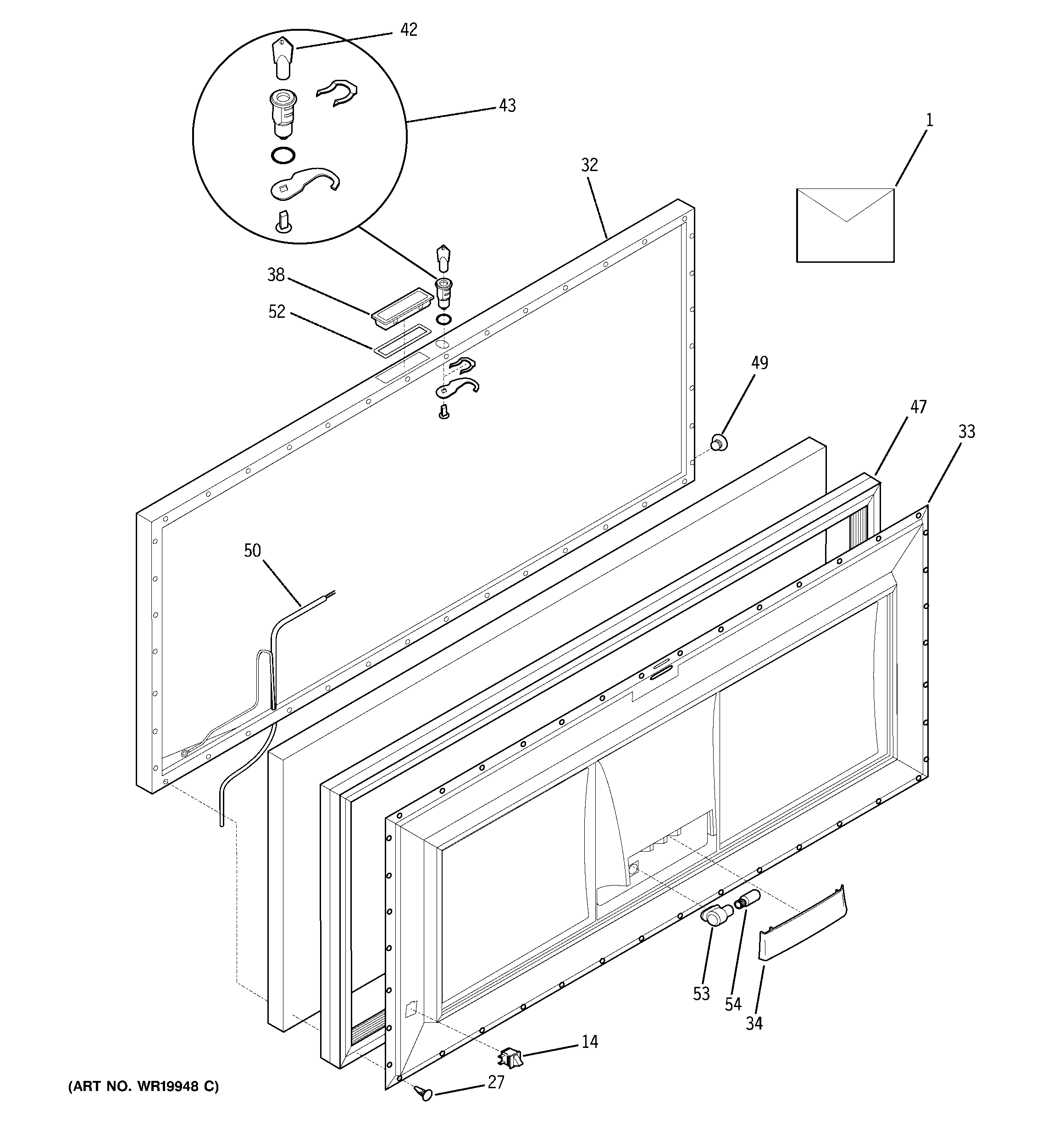 Freezer door