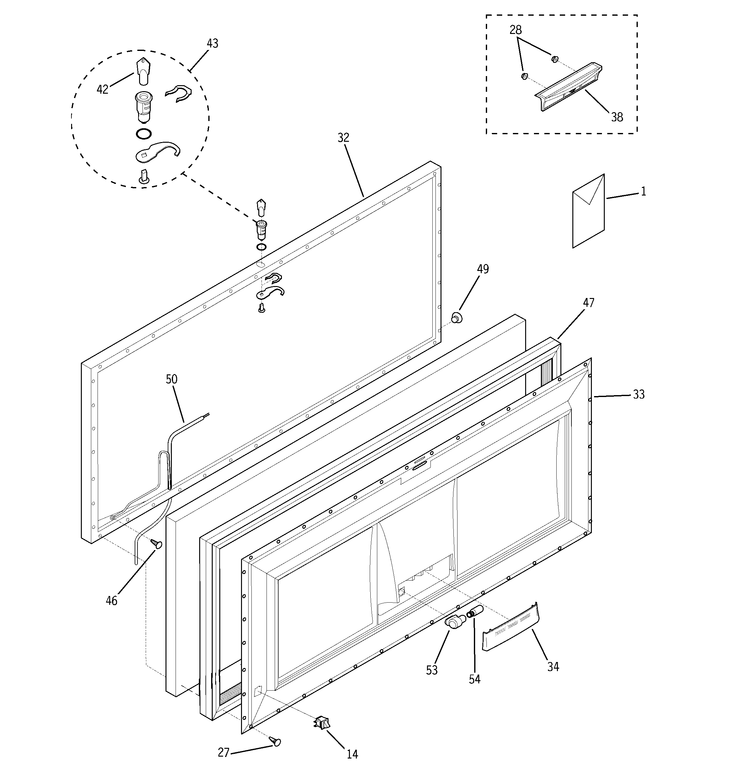 Freezer door