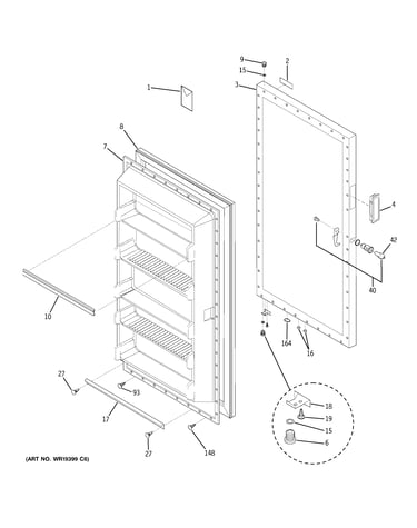 Freezer door