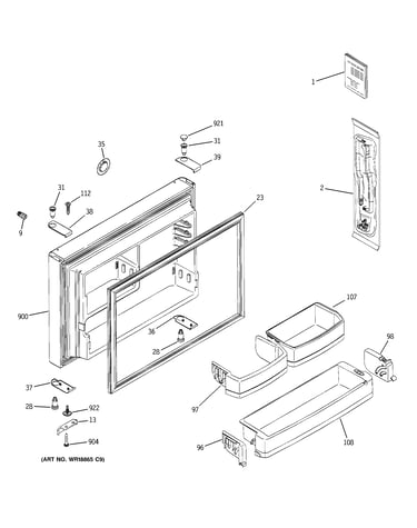 Freezer door
