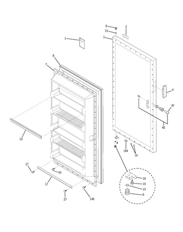 Freezer door