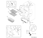 GE FUF20DPFRWH cabinet diagram