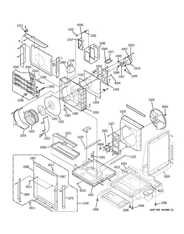 Motor, heater & base pan parts