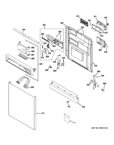 Escutcheon & door assembly