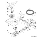 GE PDW8700L00BB motor-pump mechanism diagram