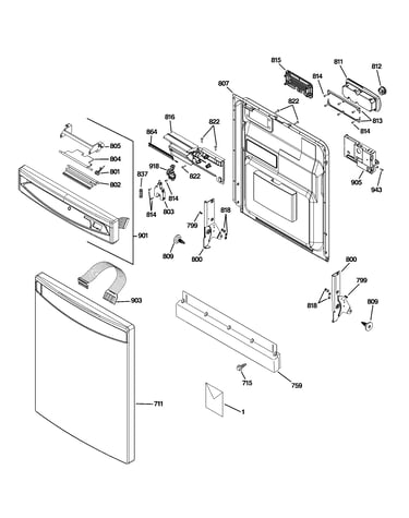 Escutcheon & door assembly