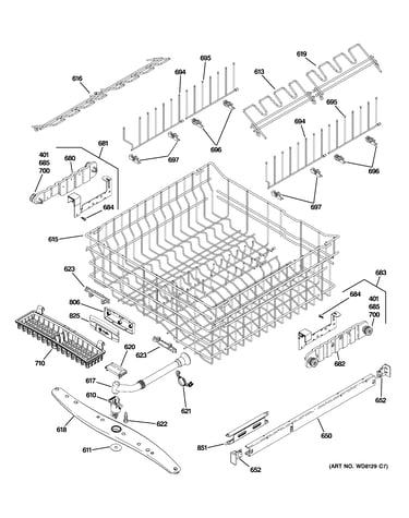 Upper rack assembly