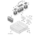 GE PDW9800L00WW lower rack assembly diagram